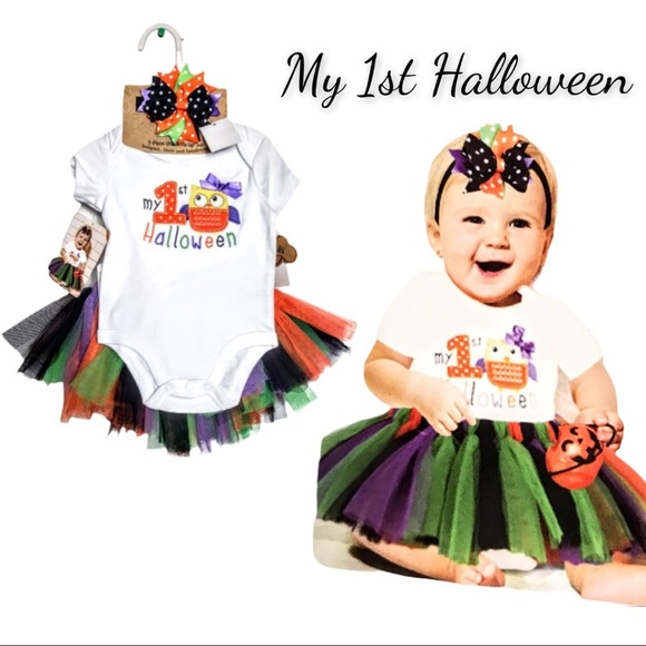 NWT Baby Essentials My 1st Halloween 3 Pc Outfit - Picture 1 of 14